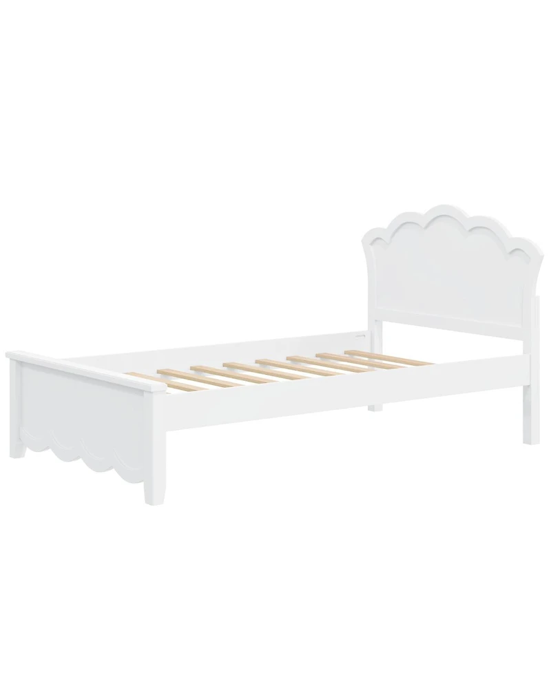 Streamdale Furniture Twin Size Wood Platform Bed with Headboard