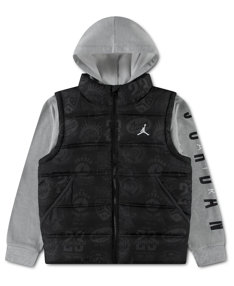 Jordan Boys 8-20 Layered-Look Hooded Jacket