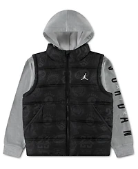 Jordan Boys 8-20 Layered-Look Hooded Jacket