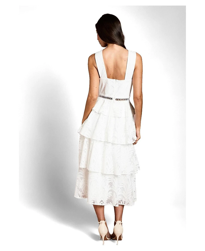 Coast Women's Tiered Lace Halter Neck Midi Dress