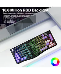 Aula Leobog A75 Alice Layout Mechanical Gaming Keyboard - Tri-Mode Wireless, Ergonomic Gasket Mount, Hot-Swappable