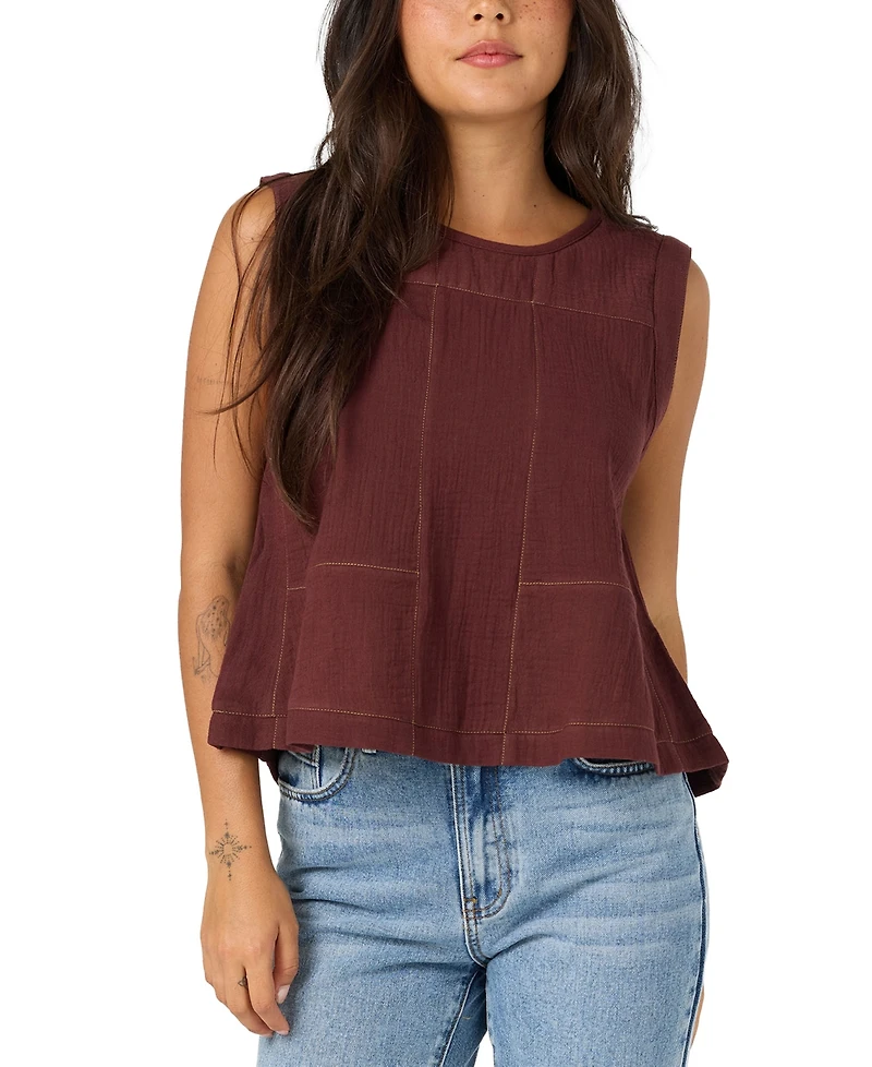 O'Neill Women's Tasia Double Gauze Cotton Tank Top