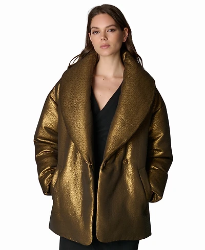 Donna Karan New York Women's Jacquard Wrap Shawl-Collar Jacket