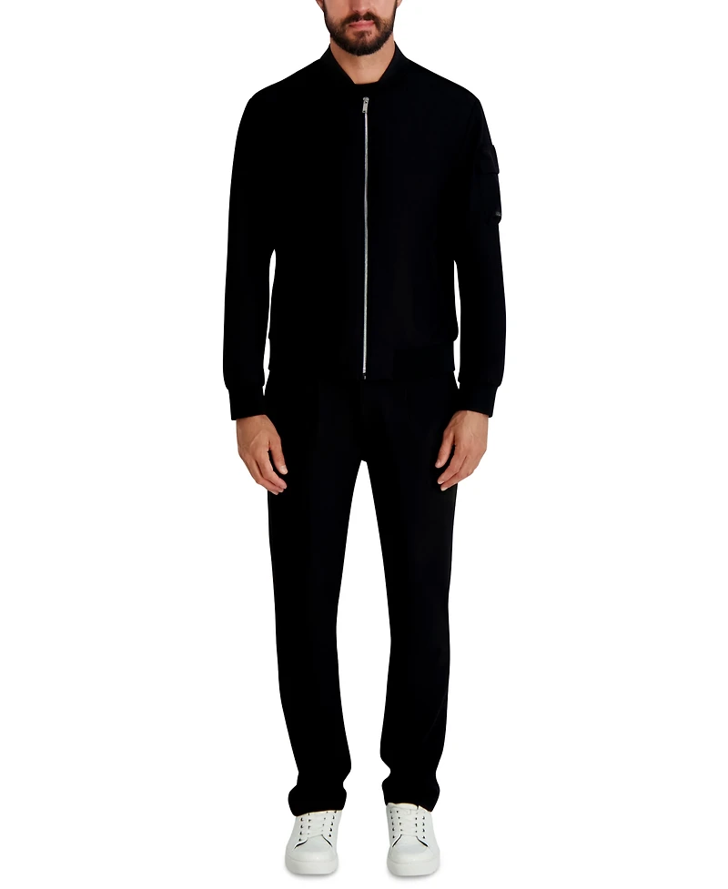 Karl Lagerfeld Paris Men's Precision Ponte Bomber Jacket