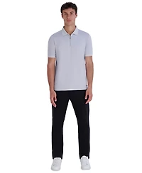 Karl Lagerfeld Paris Men's Quarter-Zip Precision Ponte Polo Shirt