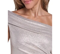 Eliza J Women's Asymmetrical One-Shoulder Gown Dress