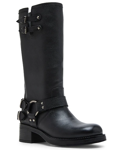 Steve Madden Women's Astor Buckled Moto Boots