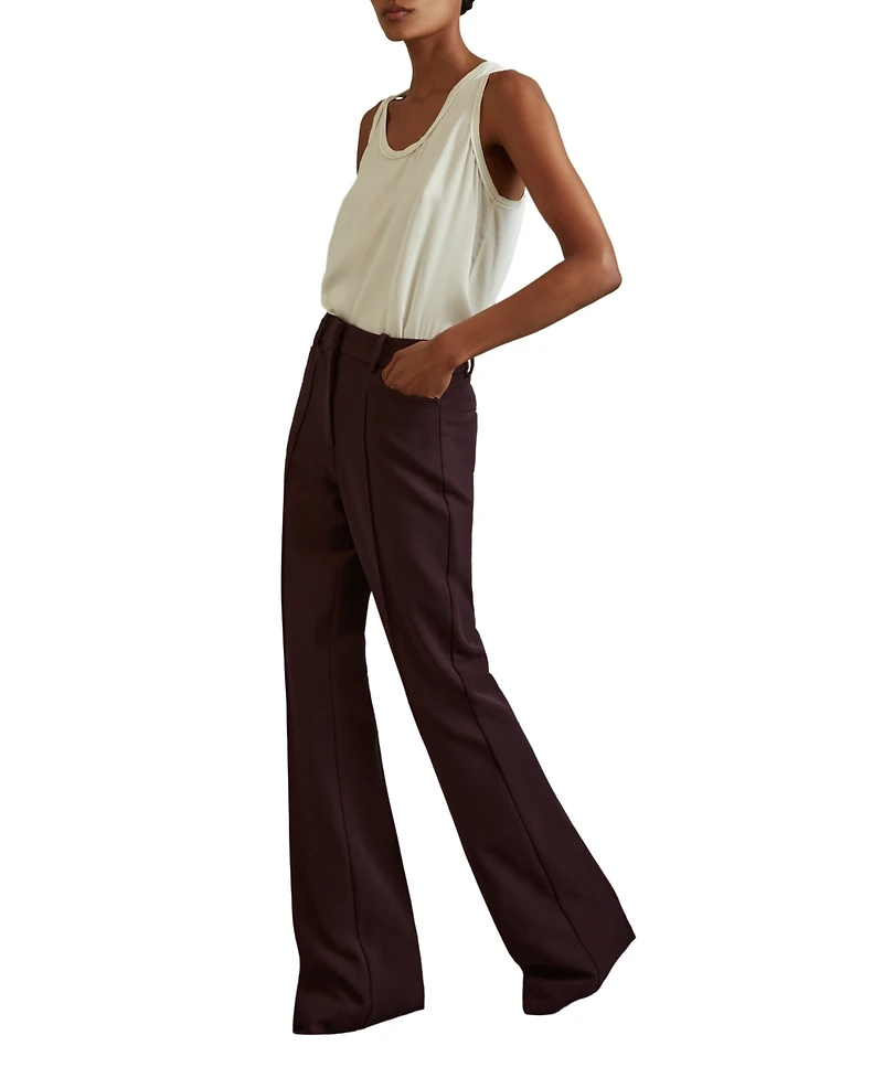 Reiss Petite Gabi Flared Mid-Rise pants