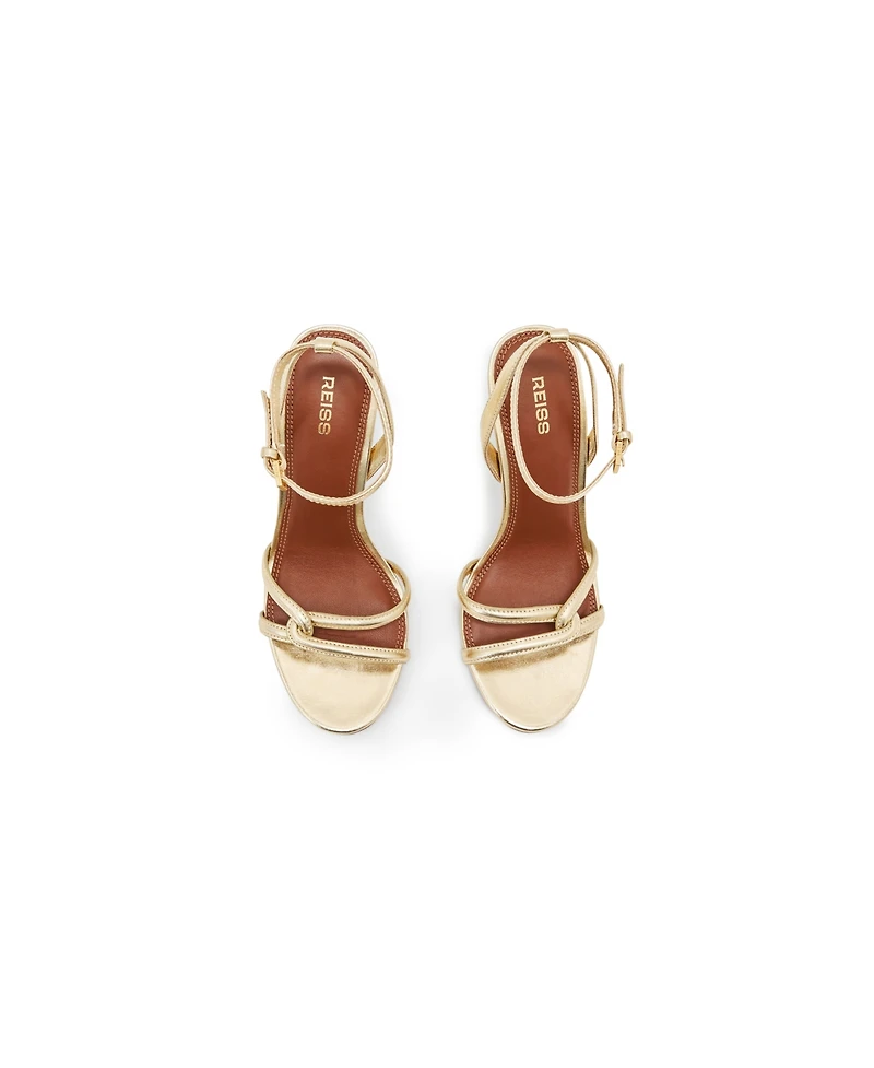 Reiss Women's Annabelle Leather Link-Strap Stiletto Sandals
