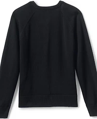 Lands' End Girls School Uniform Cotton Modal Cardigan Sweater
