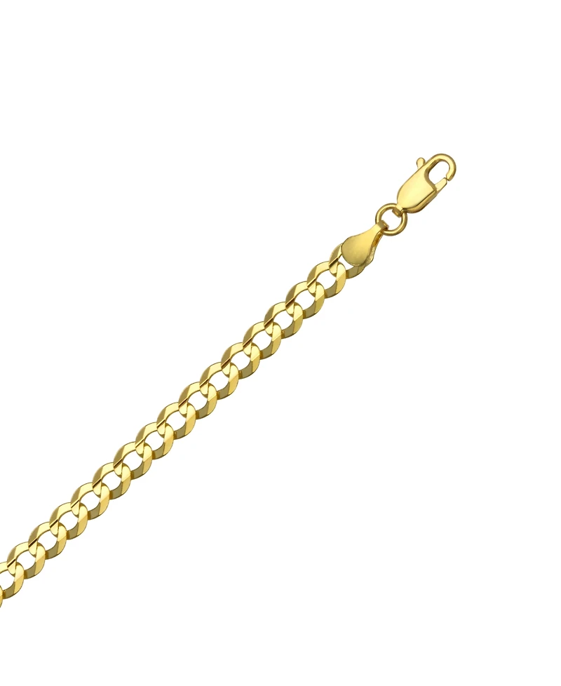 Italian Gold Solid Curb Chain 22" Necklace in 10k Yellow Gold