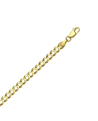 Italian Gold Solid Curb Chain 22" Necklace in 10k Yellow Gold