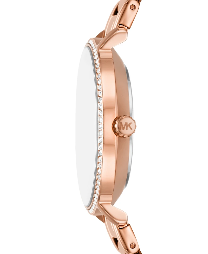 Michael Kors Women's Pyper Two-Hand Rose Gold-Tone Stainless Steel Watch 32mm