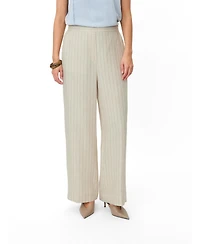 Masai Copenhagen Women's Mapippie Linen-Blend Pinstripe Wide-Leg Trousers