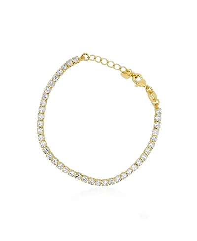 The Lovery Cz Tennis Bracelet 14K Gold Plated Sterling Silver