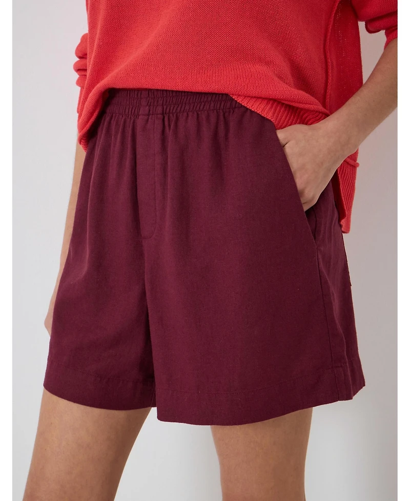 Hush Women's Luce Linen Blend Pull On Shorts