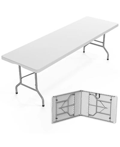 Aofar 8Feet Folding Table Portable Plastic Long Party Camping Banquet Outdoor