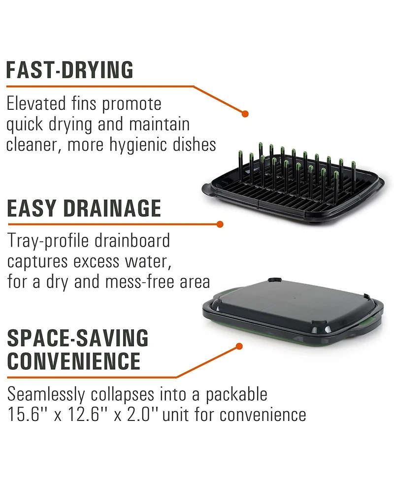 Piscifun Collapsible Camping Dish Rack Set Travel Sink Drying Kit For 4 Person Outdoor Kitchen