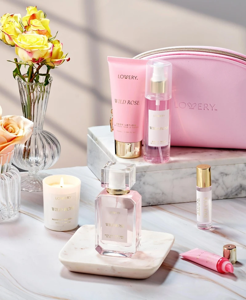 Lovery 8-Pices. Wild Rose Bath and Body Care Gift Set