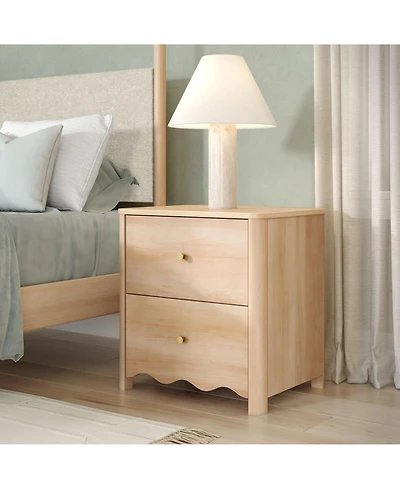 Plank+Beam Sutton 2 Drawer Nightstand, 24 x 18, Blonde