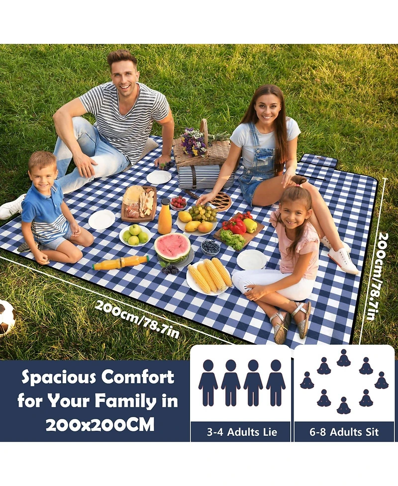 Aofar Picnic Blanket Waterproof Sandproof Camping Beach Mat Outdoor