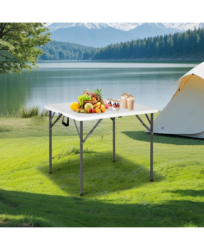 Aofar 34" Folding Card Table Portable Party Camping Table