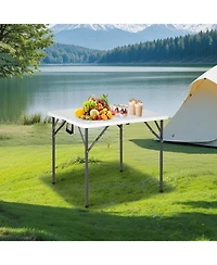 Aofar 34" Folding Card Table Portable Party Camping Table