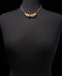 Karl Lagerfeld Paris Pave Rondelle Charm Statement Necklace, 16" + 3" extender