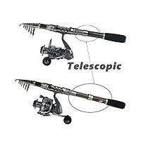 Aofar 10.8 Feet Rod + Xy Telescopic Fishing Rod Reel Carbon Fiber Spinning Reel Combo
