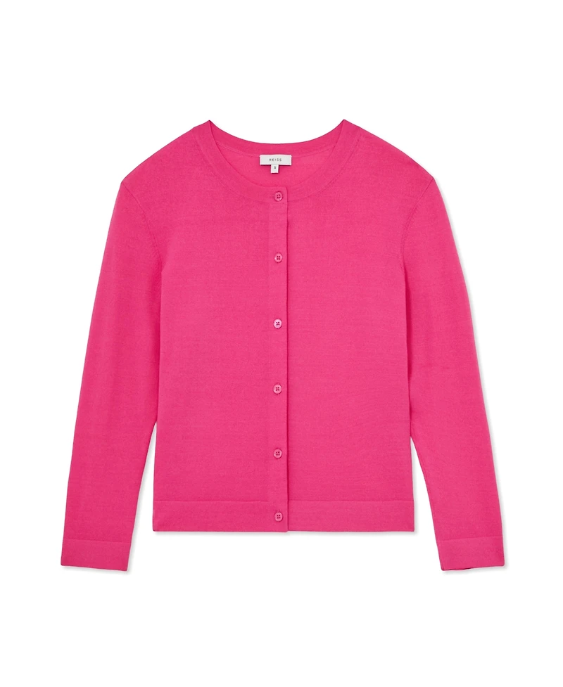 Reiss Women's Mara Lightweight Cropped Cardigan