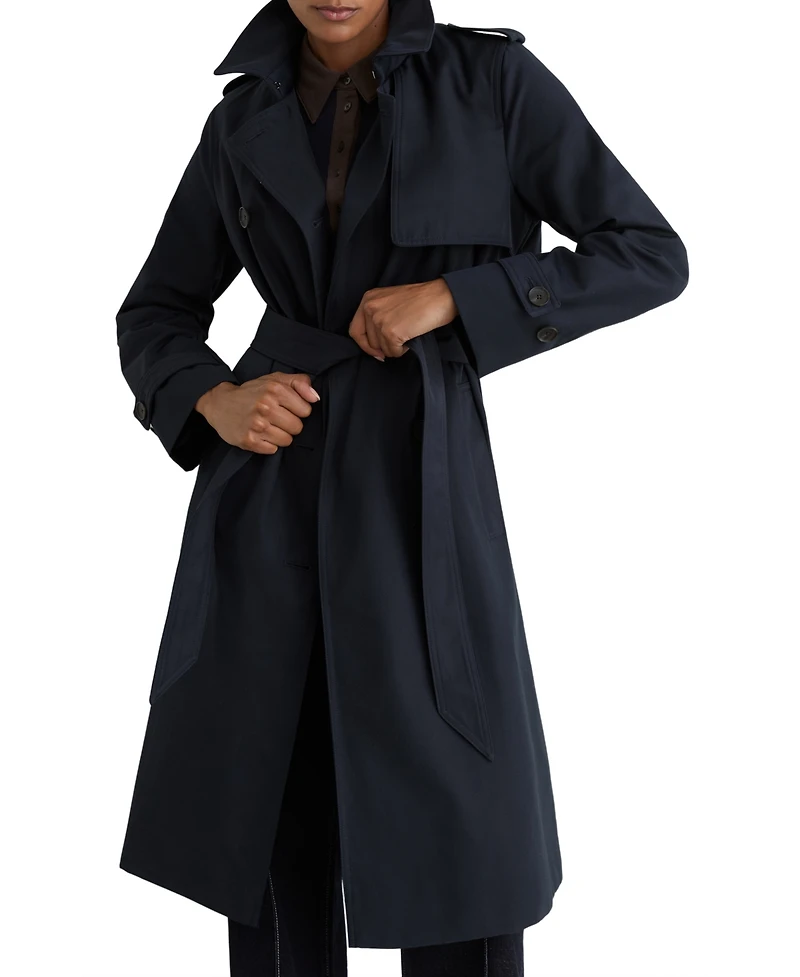 Reiss Women's Azura Hooded Insert Trench Coat