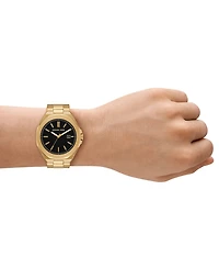 Michael Kors Men's Callum Three-Hand Date Gold-Tone Stainless Steel Watch 44mm