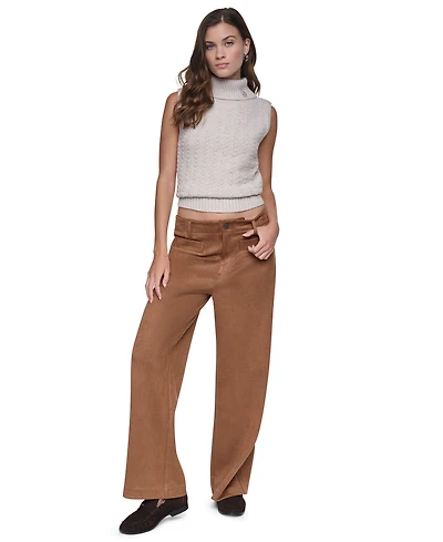 Dkny Jeans Petite Faux Suede Pull-On Pants
