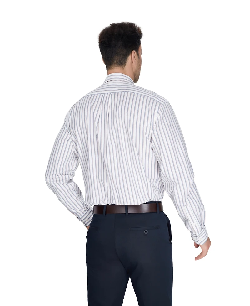 Club Room Men's Regular-Fit Harry Stripe Dress Shirt