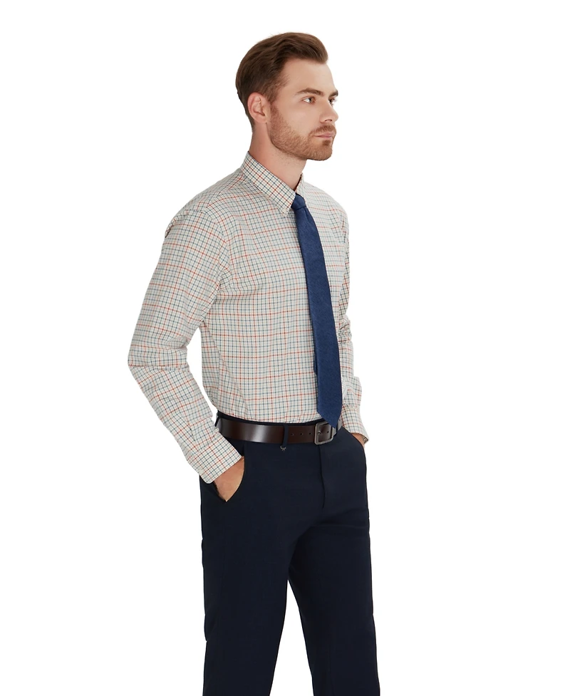 Club Room Men's Regular-Fit Harrington Plaid Dress Shirt