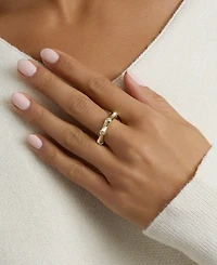 Macy's Gold-Plated Cubic Zirconia Textured Ring