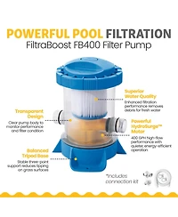 Funsicle 10' x 30" QuickSet Inflatable Ring Top Outdoor Above Ground Pool w/Pump