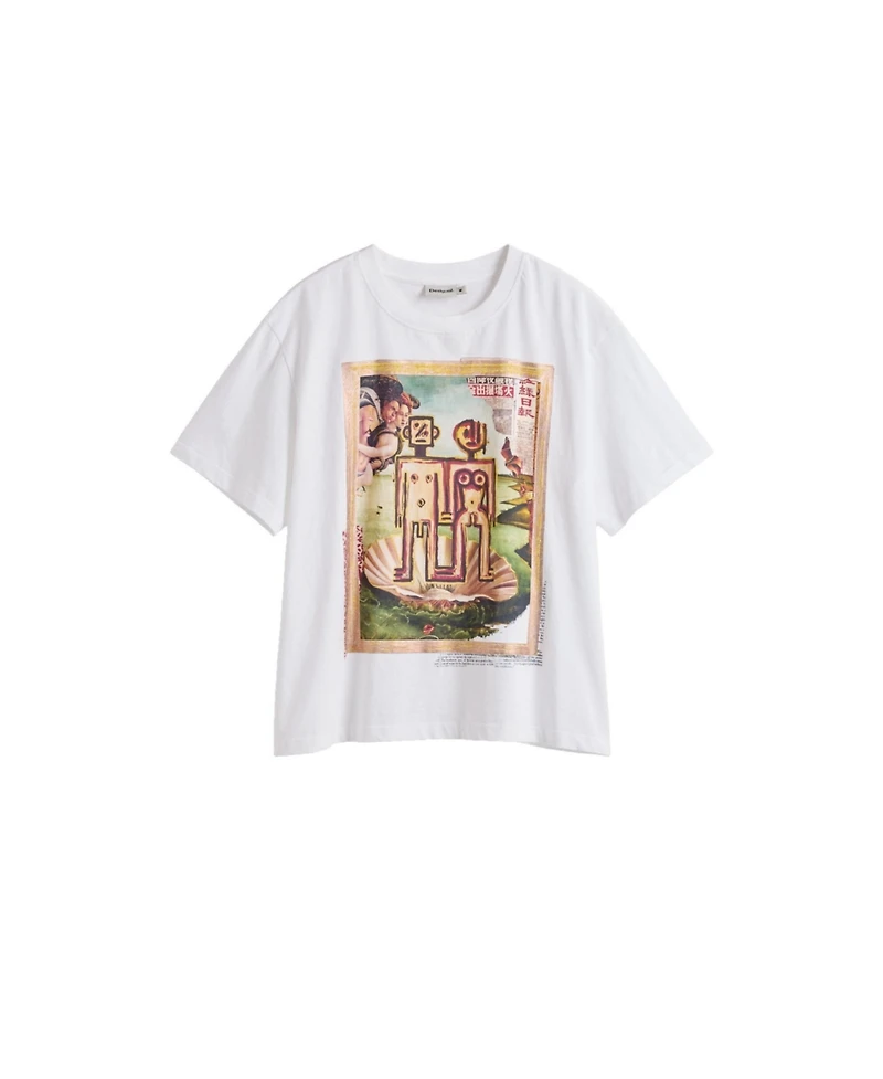 Desigual Women's Printed T-shirt 100% Cotton