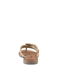 Azura Women's Sweetums Flat Sandal with Suede Upper