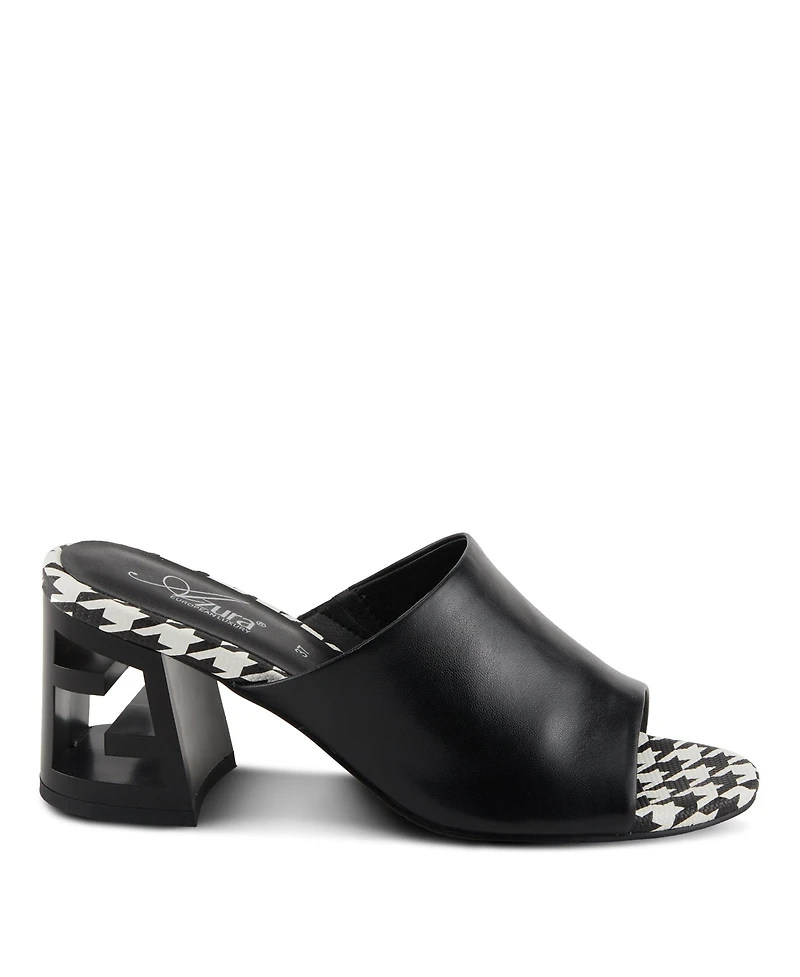 Azura Sculptor Women's Slide Sandal with Leather Heel