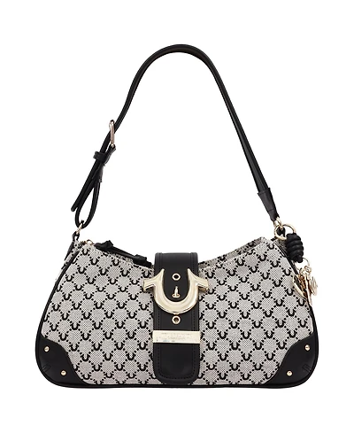 True Religion Multi-Strap Denim Shoulder Bag
