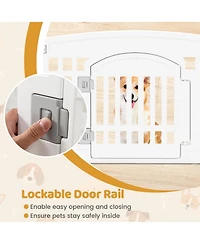 Ruie 6 Panel Foldable Plastic Dog Playpen 24 Inch Indoor Outdoor Pet Fence