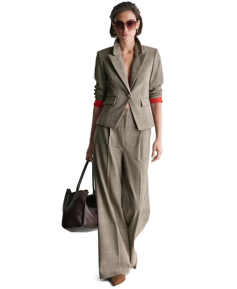 Bcbg Women's Peak-Lapel One-Button Blazer Jacket