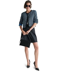 Bcbg Women's Collarless Button-Front Jacket