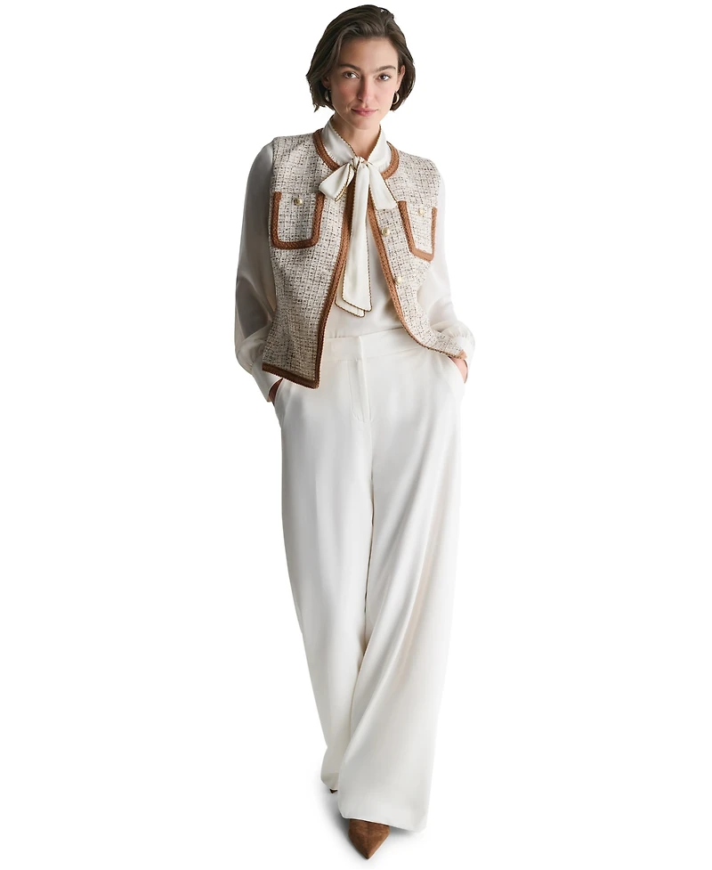 Bcbg Women's Collarless Three-Button Jacket