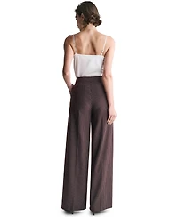 Bcbg Women's High-Rise Wide-Leg Full-Length Pants