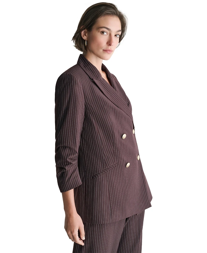 Bcbg Women's Long Double-Breasted Peak-Lapel Blazer