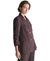 Bcbg Women's Long Double-Breasted Peak-Lapel Blazer