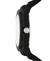 Diesel Men's Stinger Three-Hand Quartz Black Silicone 45mm