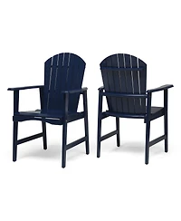 Streamdale Furniture Outdoor Weather Resistant Acacia Wood Adirondack Dining Chairs